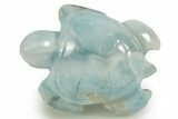 Polished Carved Larimar Sea Turtle - Dominican Republic #314968-2
